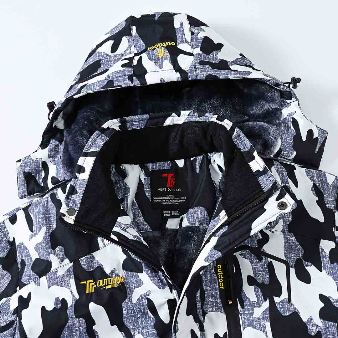 Men's Water Resistant Skiing Windbreaker Hooded Jacket