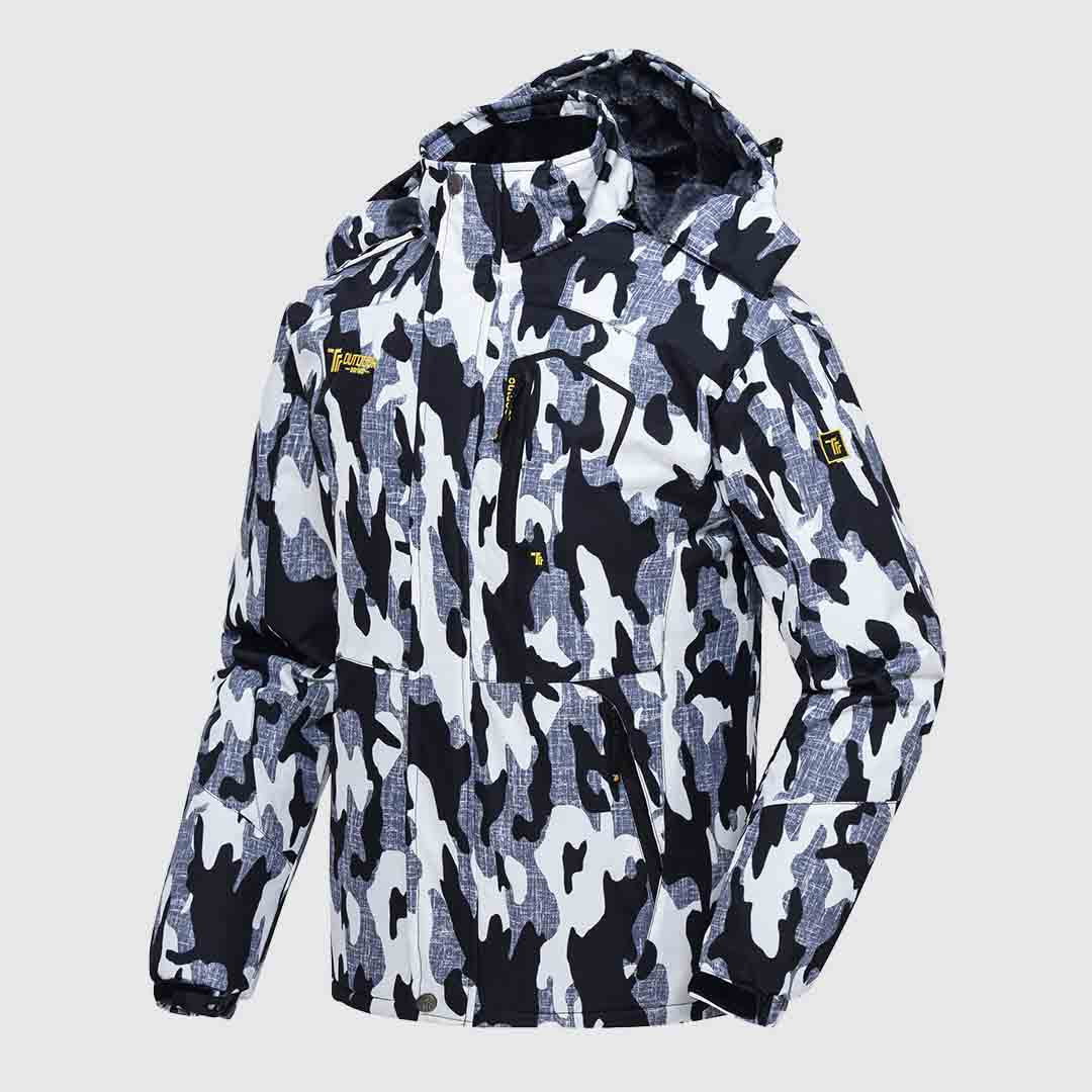 Men's Water Resistant Skiing Windbreaker Hooded Jacket