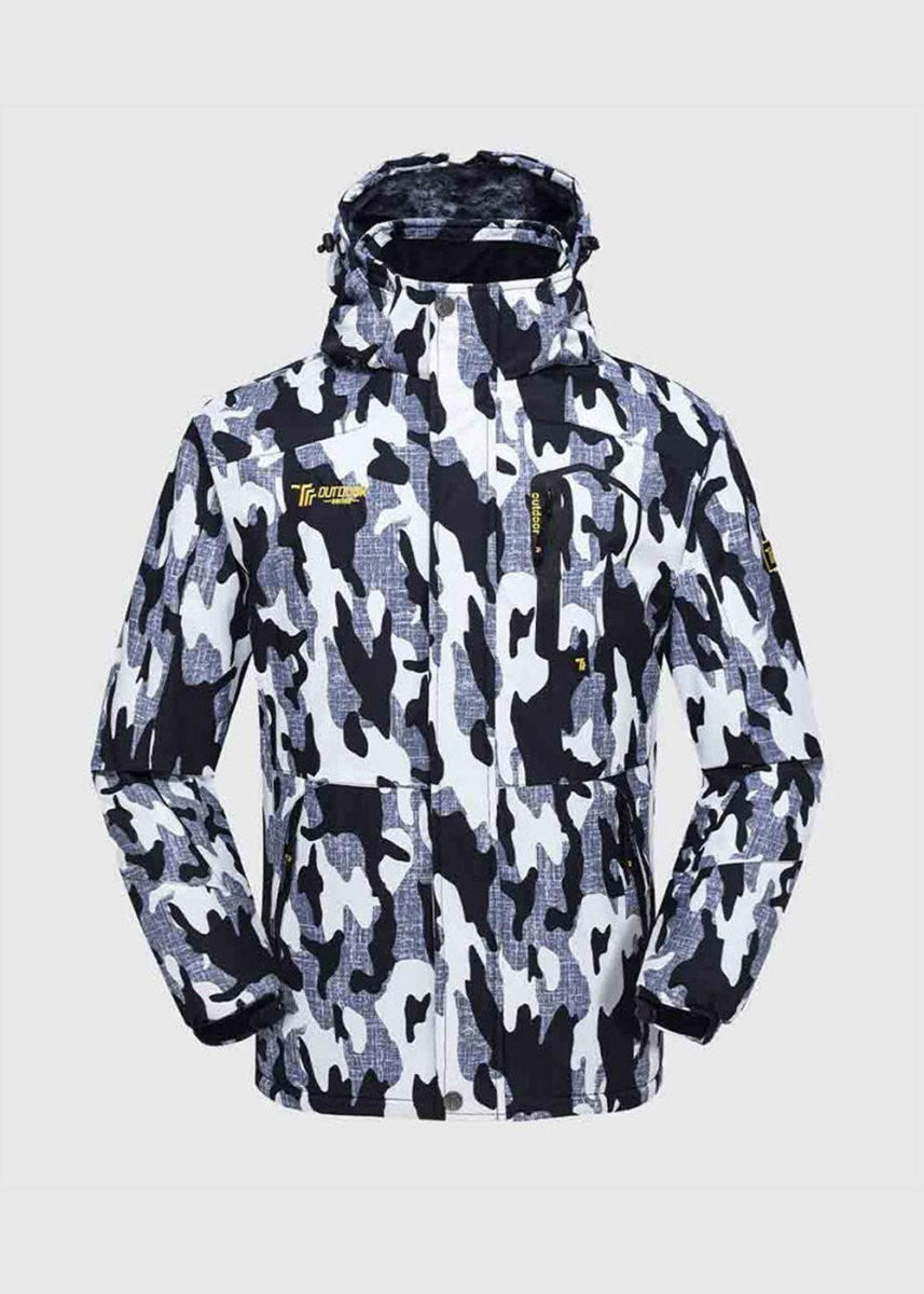 Men's Water Resistant Skiing Windbreaker Hooded Jacket