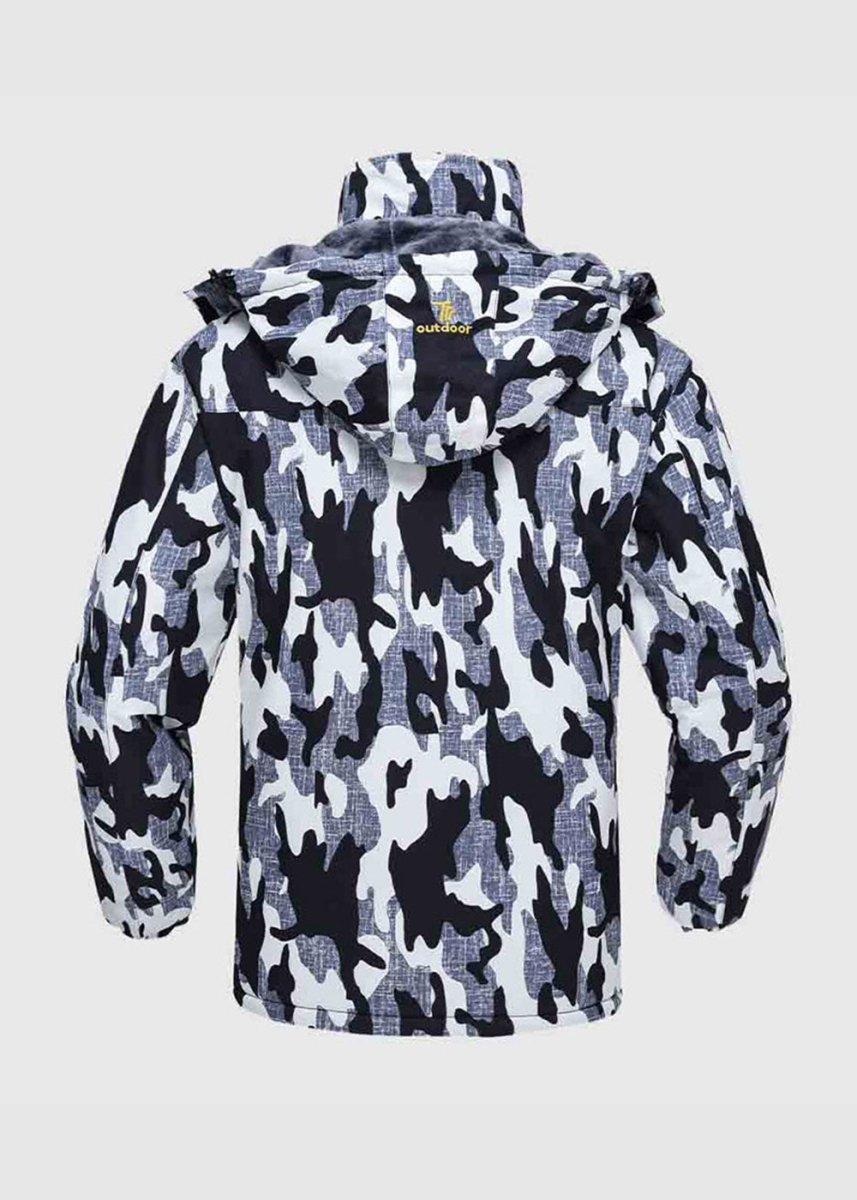 Men's Water Resistant Skiing Windbreaker Hooded Jacket