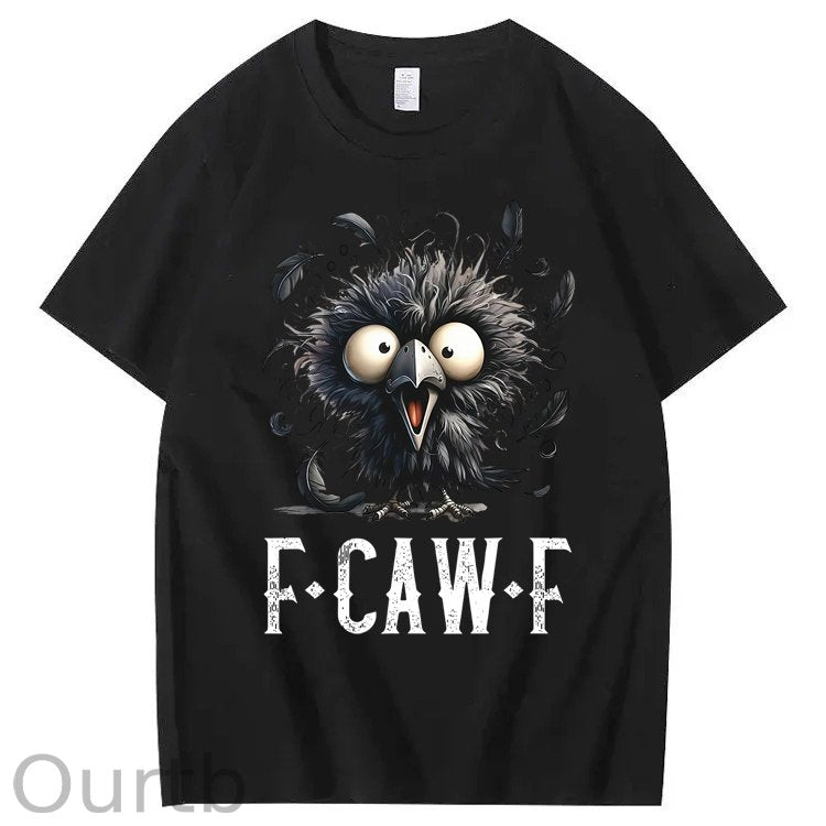 F-Caw-F Crow Raven 100% Cotton T-Shirt