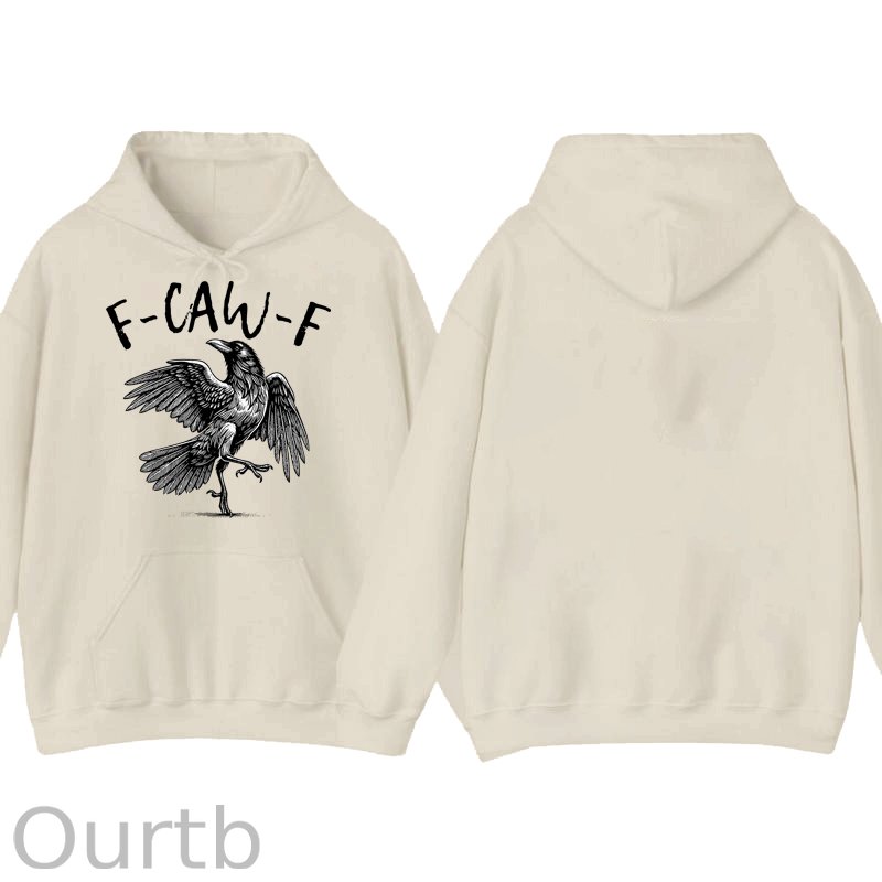 F-Caw-F Crow 100% Cotton Hooded Sweatshirt