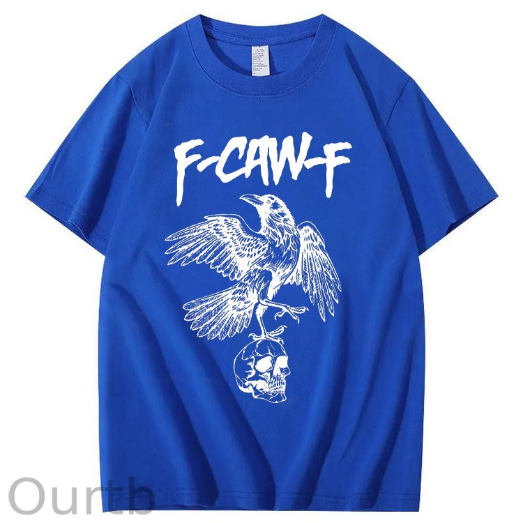 F-CAW-F Skull Pattern 100% Cotton T-Shirt