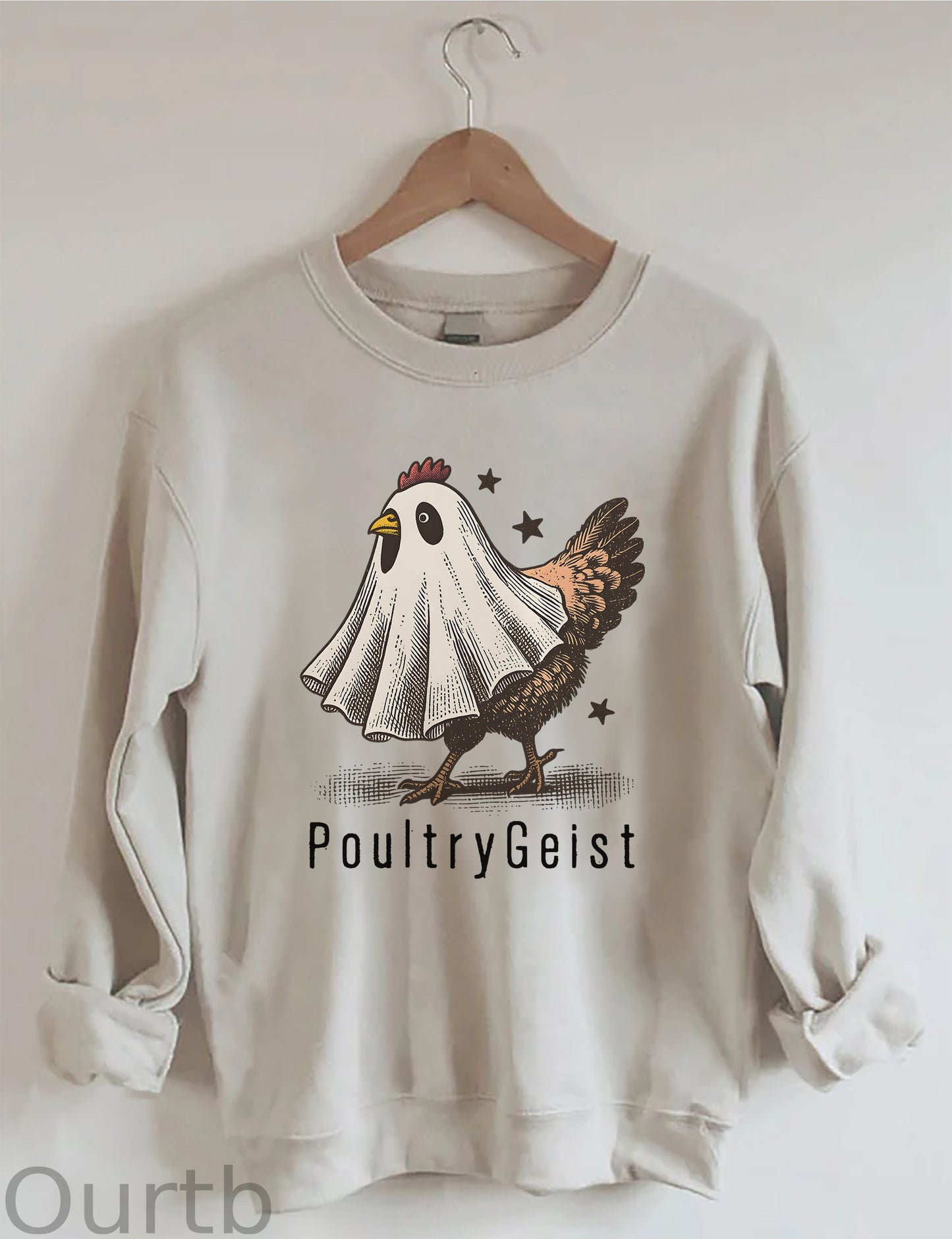 Halloween Funny Ghost Chicken Sweatshirt