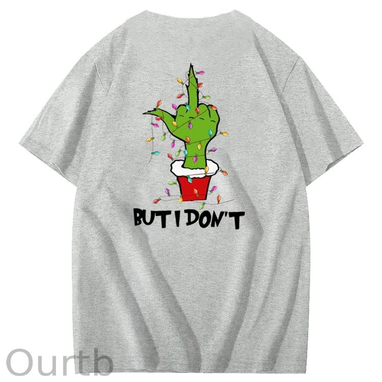 Christmas But I Don't  Pattern  100% Cotton T-Shirt