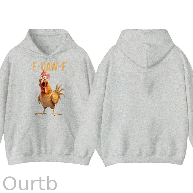 F-Caw-F Chicken 100% Cotton Hooded Sweatshirt