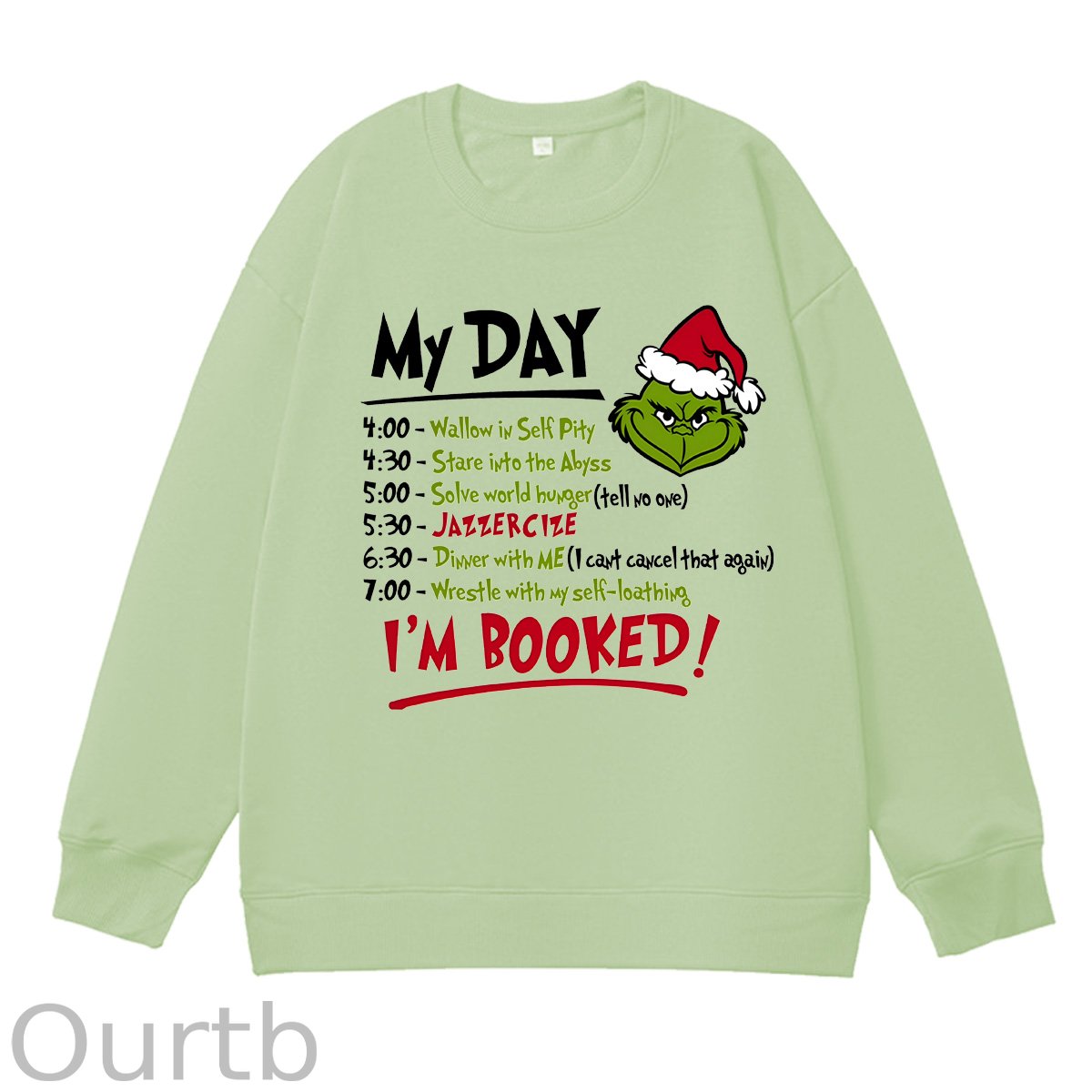 Christmas My Days   Pattern 100% 300g CottonCrew Neck Sweatshirt