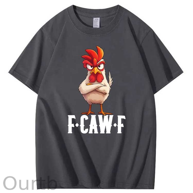 F-Caw-F  Angry  Cool Chicken  Pattern100% Cotton T-Shirt