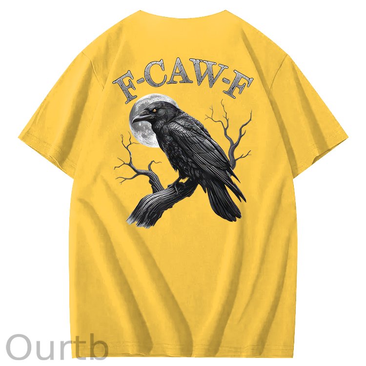 F-Caw-F Crow 100% Cotton Back T-Shirt