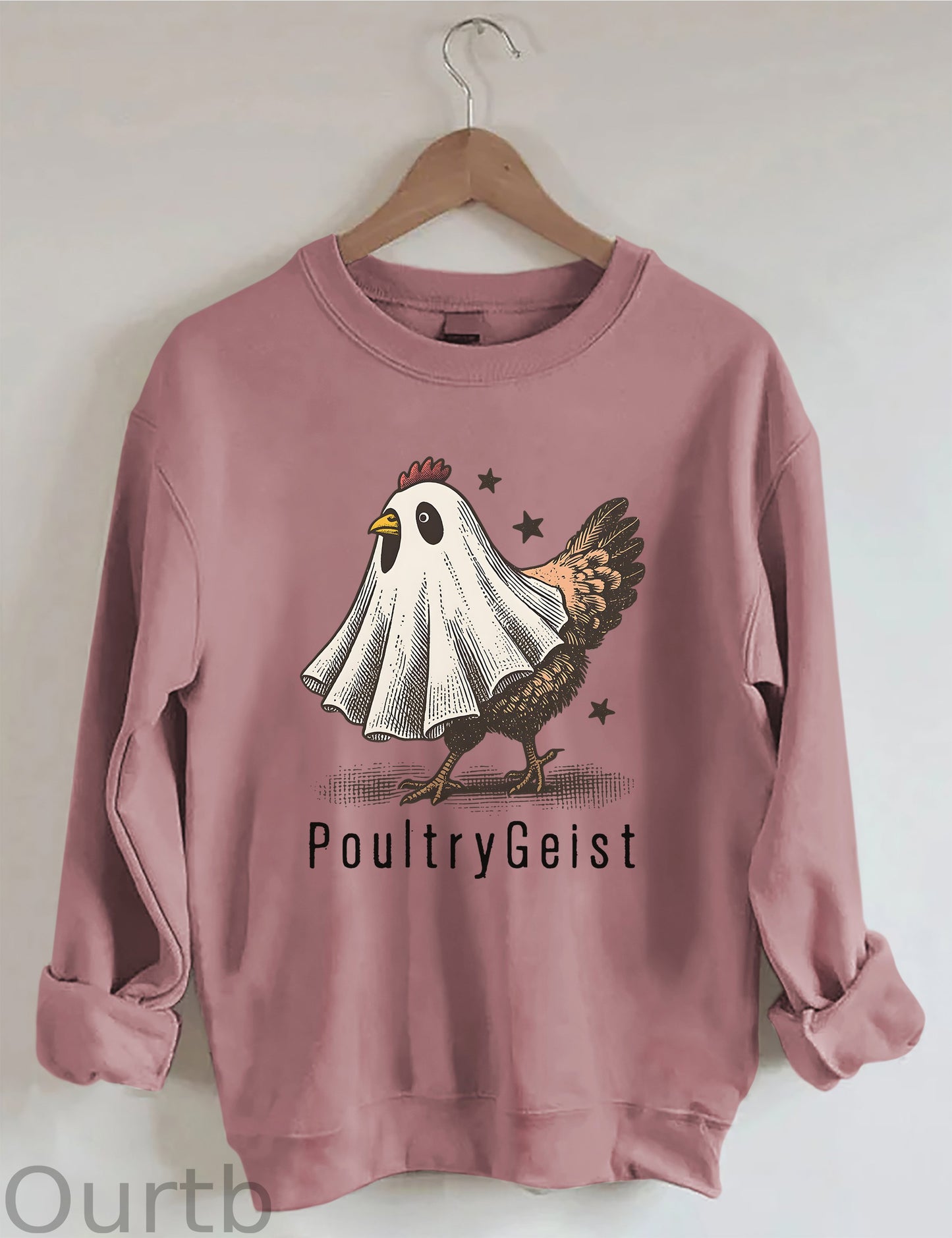 Halloween Funny Ghost Chicken Sweatshirt