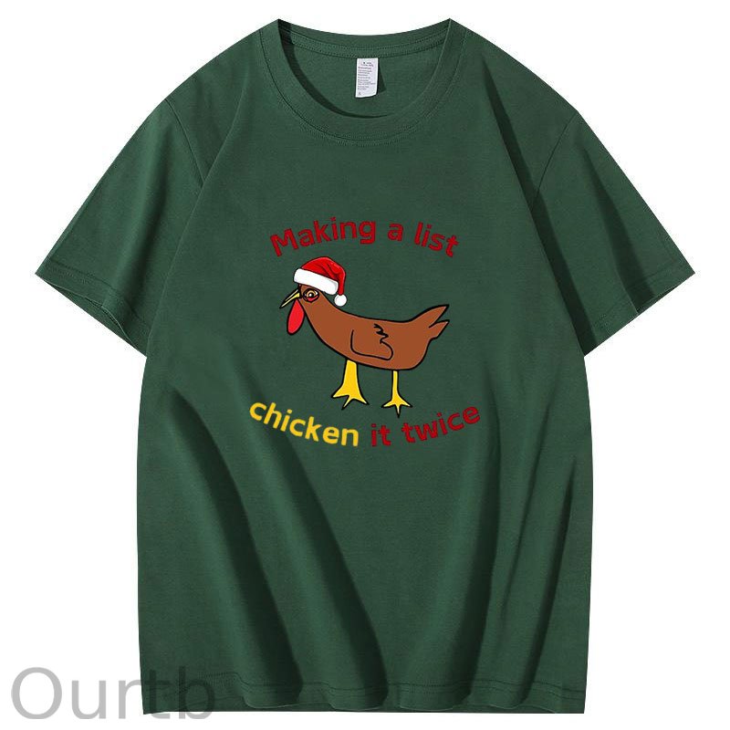 Chicken It Twice Christmas T-Shirt