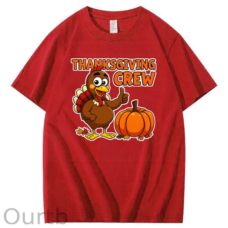 Thanksgiving Crew  Pattern100% Cotton T-Shirt