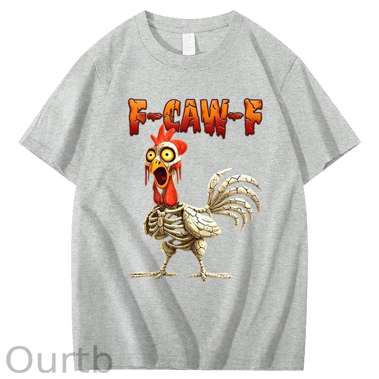 F-Caw-F Chicken Halloween 100% Cotton T-Shirt