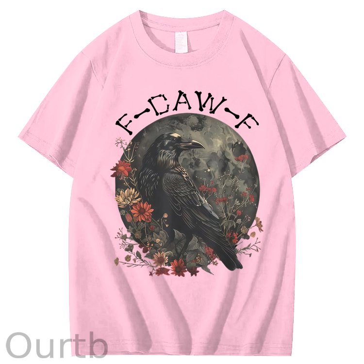 F-Caw-F Crow Raven 100% Cotton T-Shirt