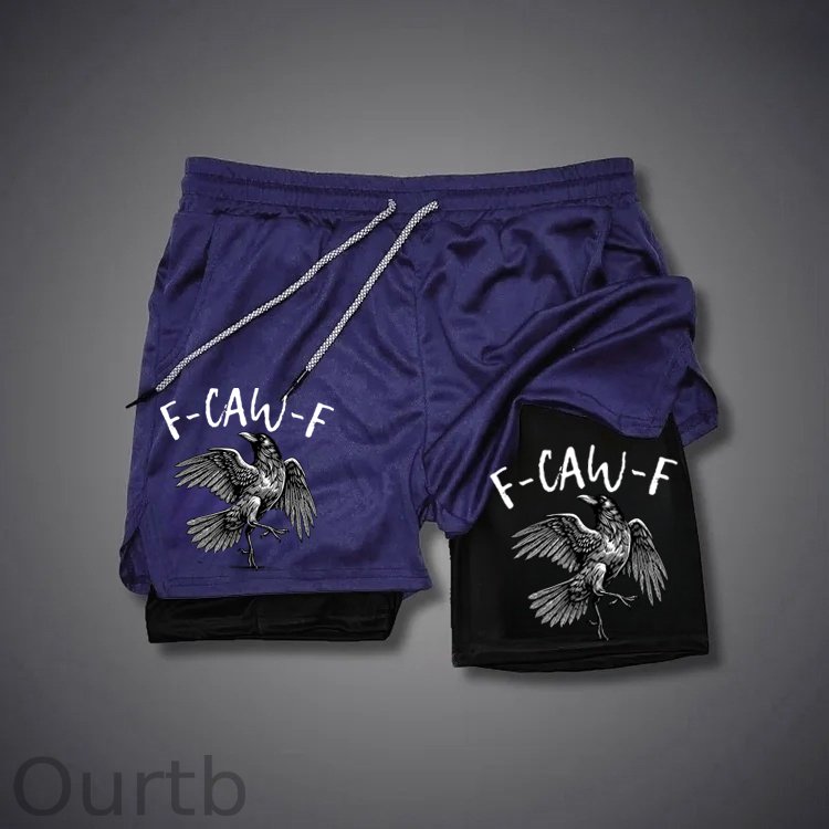 F-Caw-F Crow 2 In 1 Gym Performance Shorts