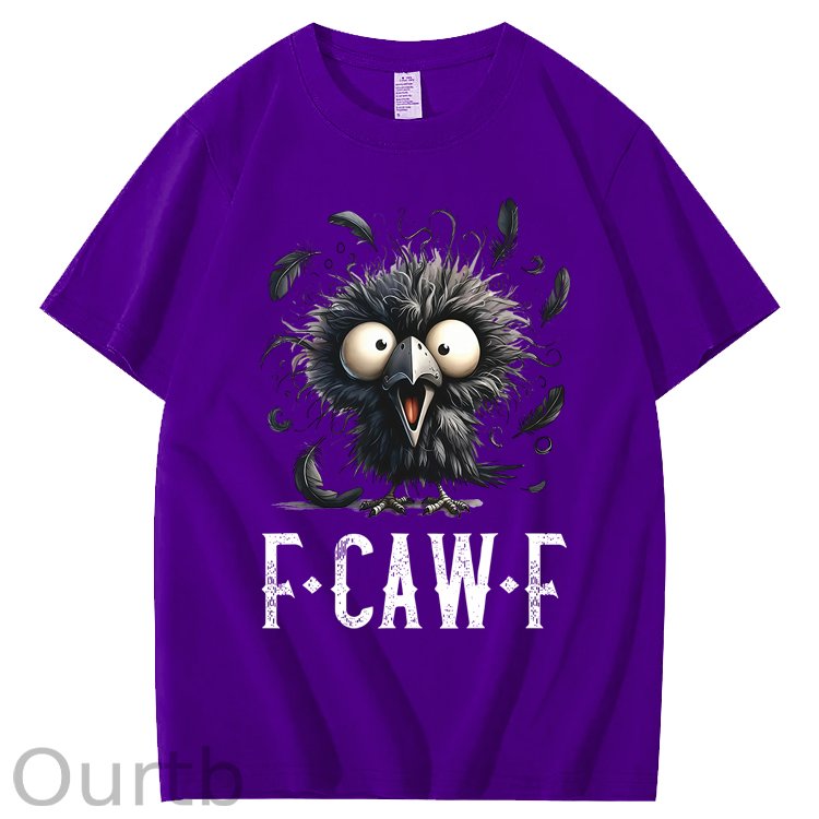 F-Caw-F Crow Raven 100% Cotton T-Shirt