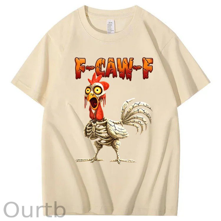 F-Caw-F Chicken Halloween 100% Cotton T-Shirt