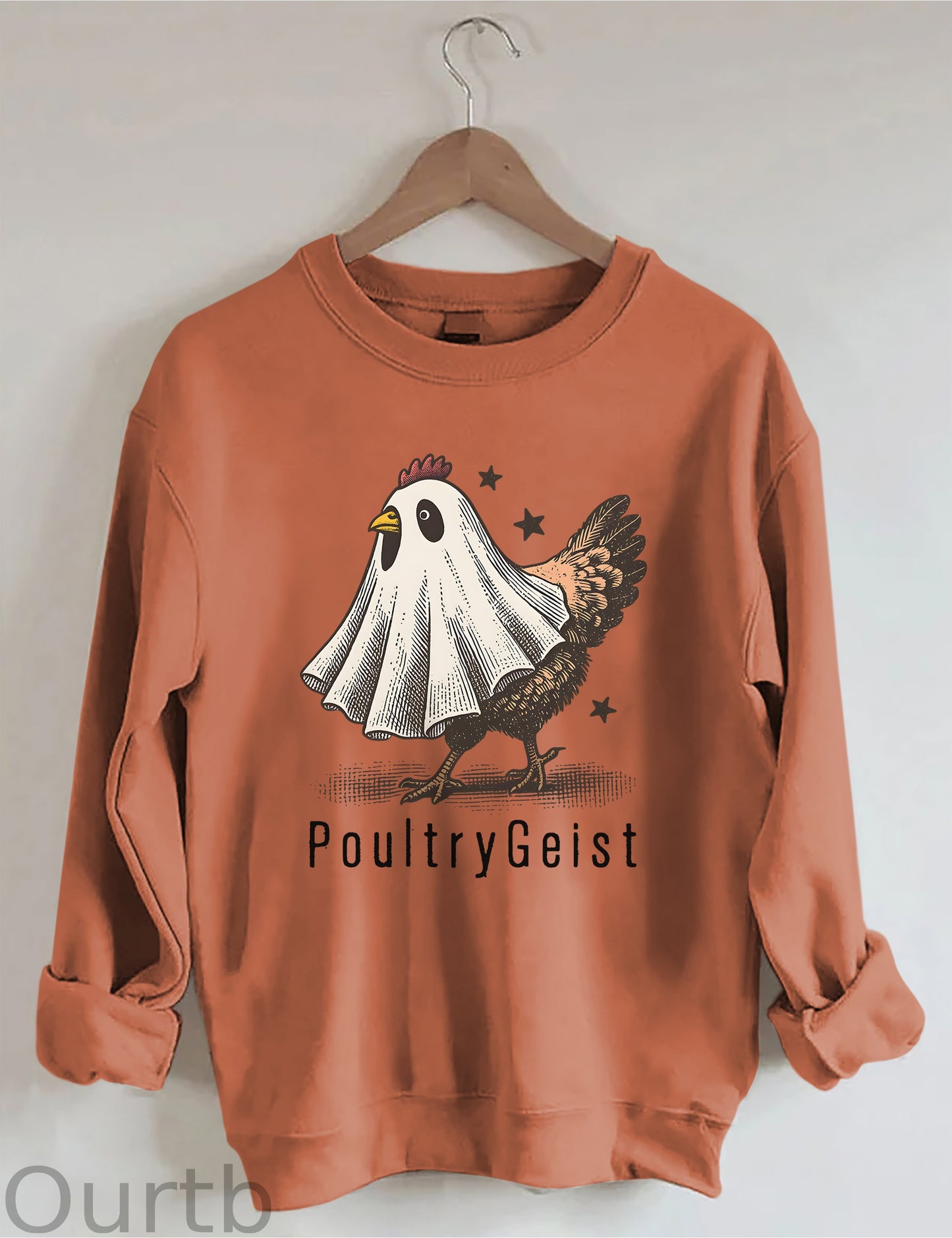 Halloween Funny Ghost Chicken Sweatshirt