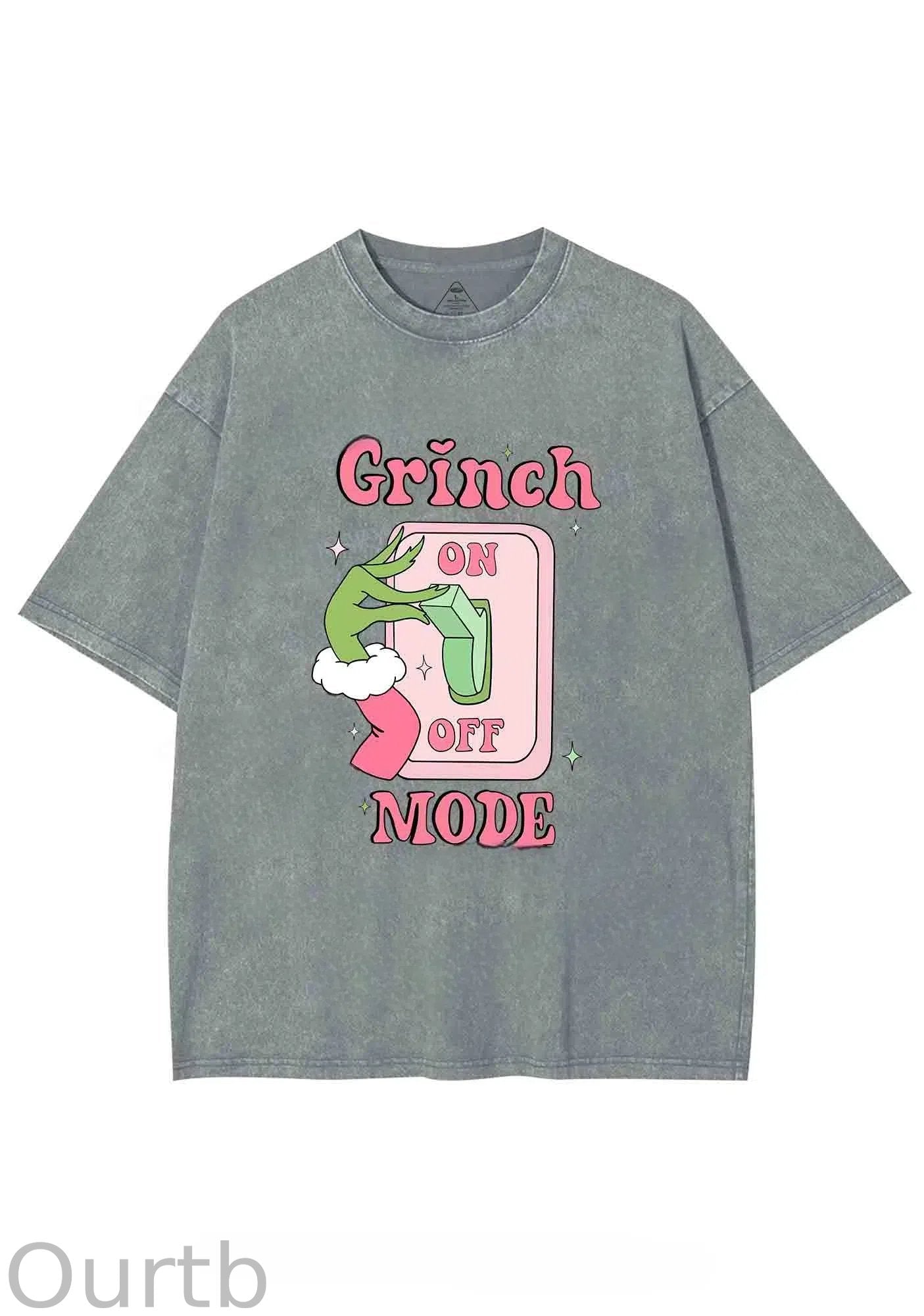 Christmas On Off Mode Retro Washed Tee