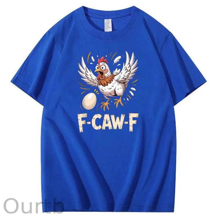 F-Caw-F Crazy Egg Chickens Pattern100% Cotton T-Shirt