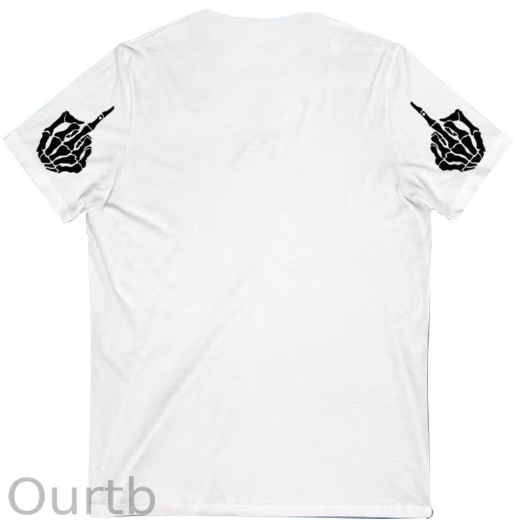 Have A Great Day Pattern Print 100%Cotton V Neck T-Shirt