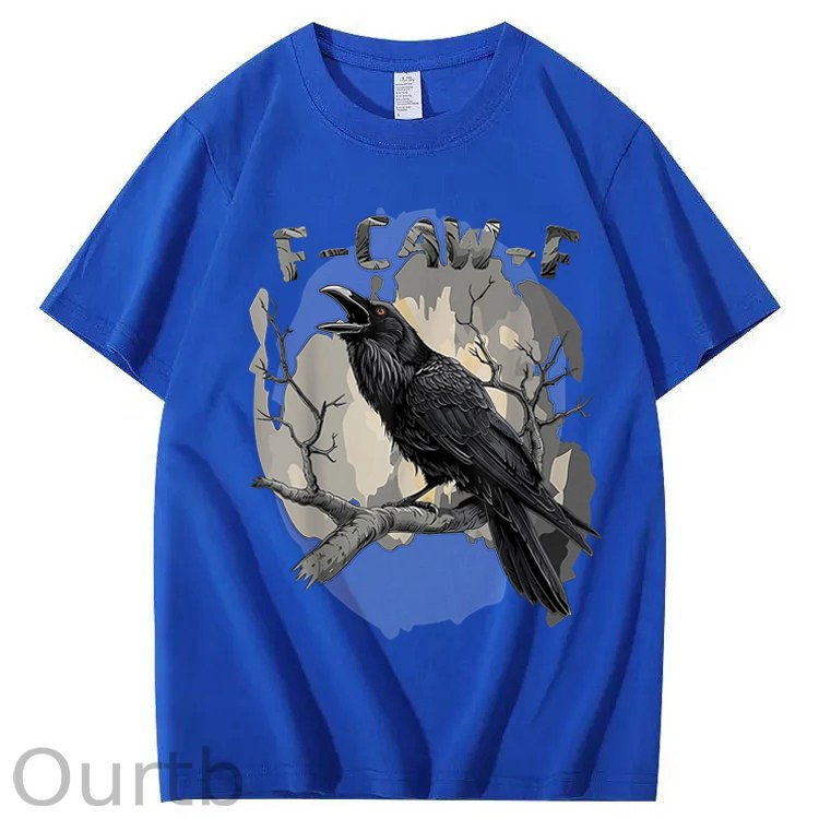 F-Caw-F Crow Raven 100% Cotton T-Shirt