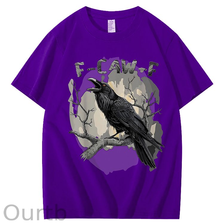 F-Caw-F Crow Raven 100% Cotton T-Shirt