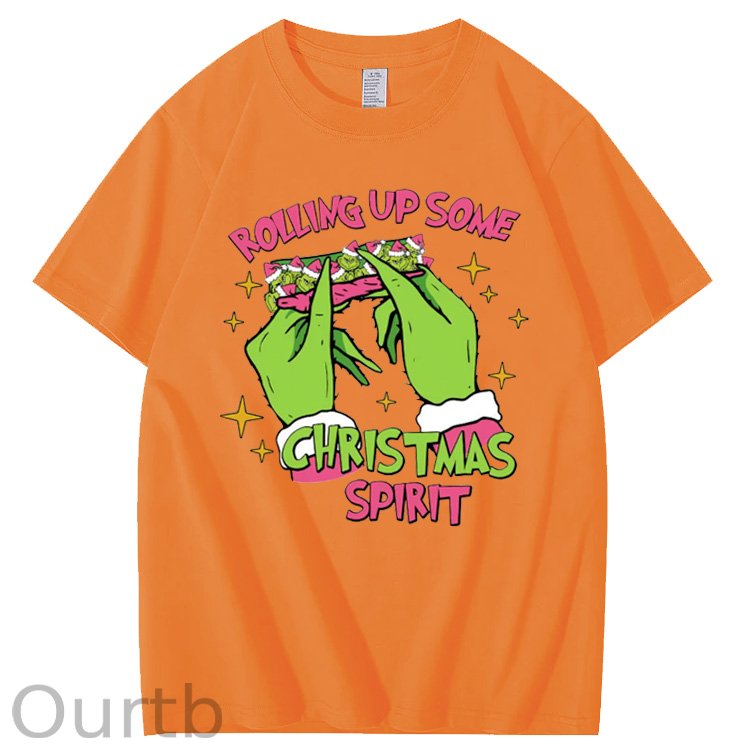 Rolling Up Some Christmas Spirit Pattern100% Cotton T-Shirt