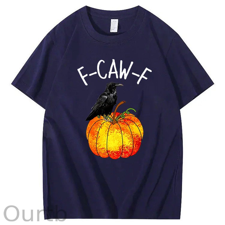 F-Caw-F Crow Pumpkin 100% Cotton T-Shirt