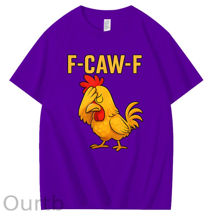 F-Caw-F Helpless Chicken Pattern100% Cotton T-Shirt
