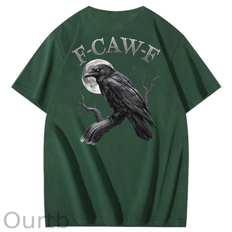 F-Caw-F Crow 100% Cotton Back T-Shirt