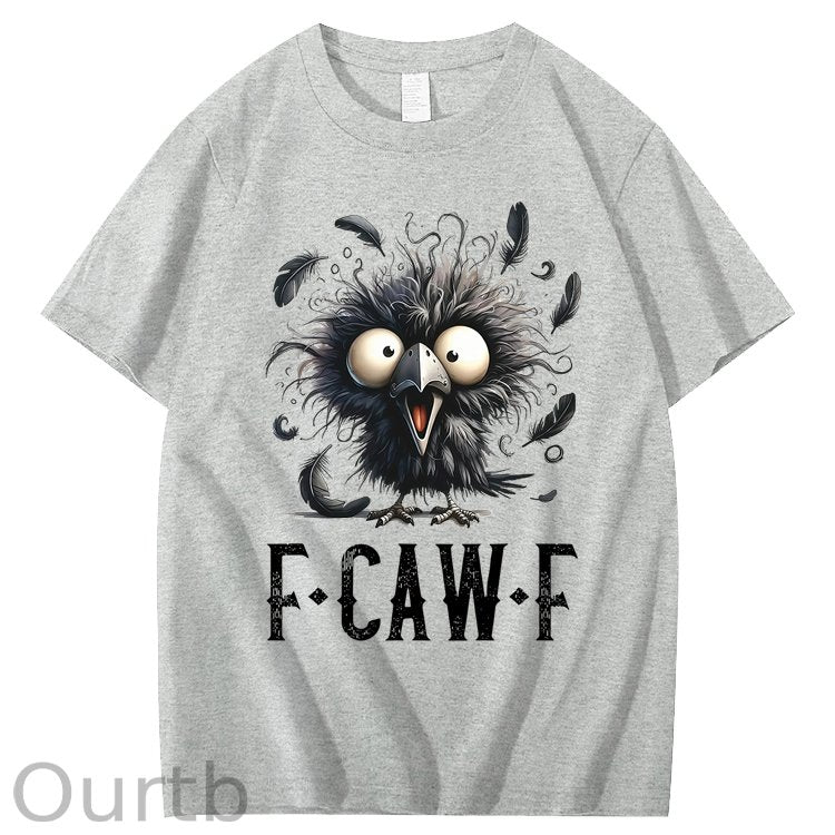 F-Caw-F Crow Raven 100% Cotton T-Shirt