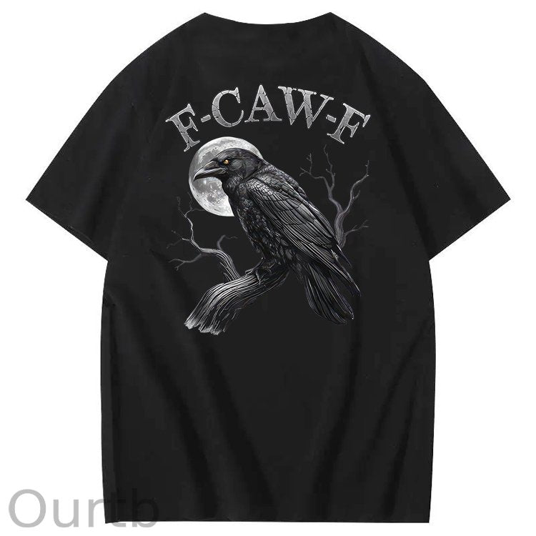 F-Caw-F Crow 100% Cotton Back T-Shirt