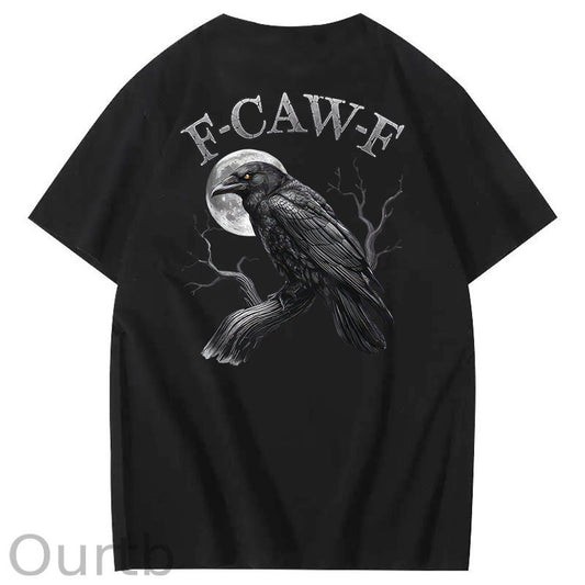 F-Caw-F Crow 100% Cotton Back T-Shirt