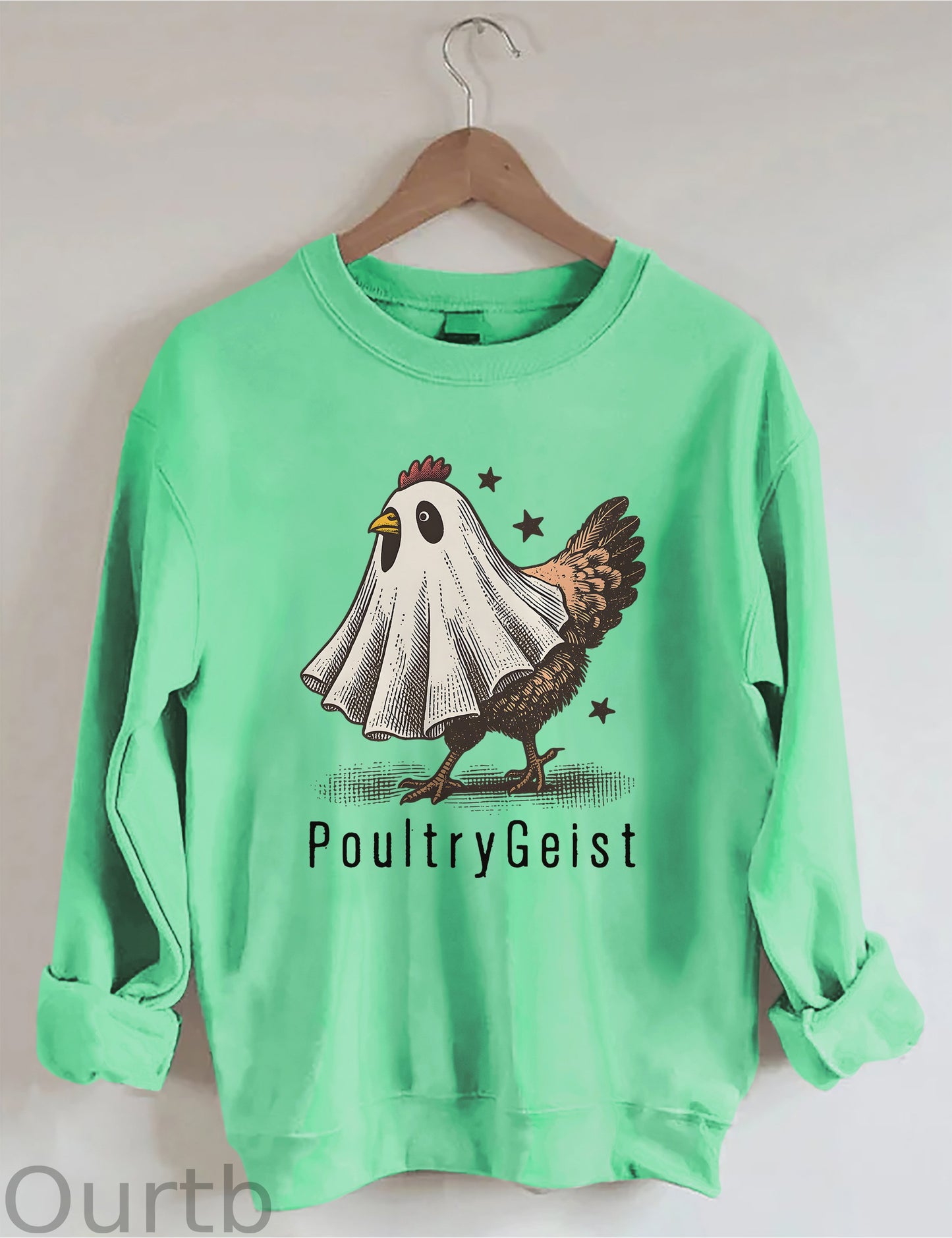 Halloween Funny Ghost Chicken Sweatshirt