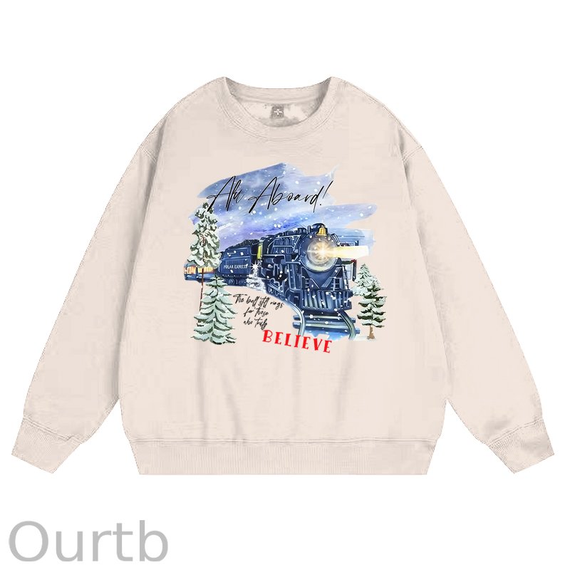 Christmas Believe 100% Cotton Fleece Sweatshirt