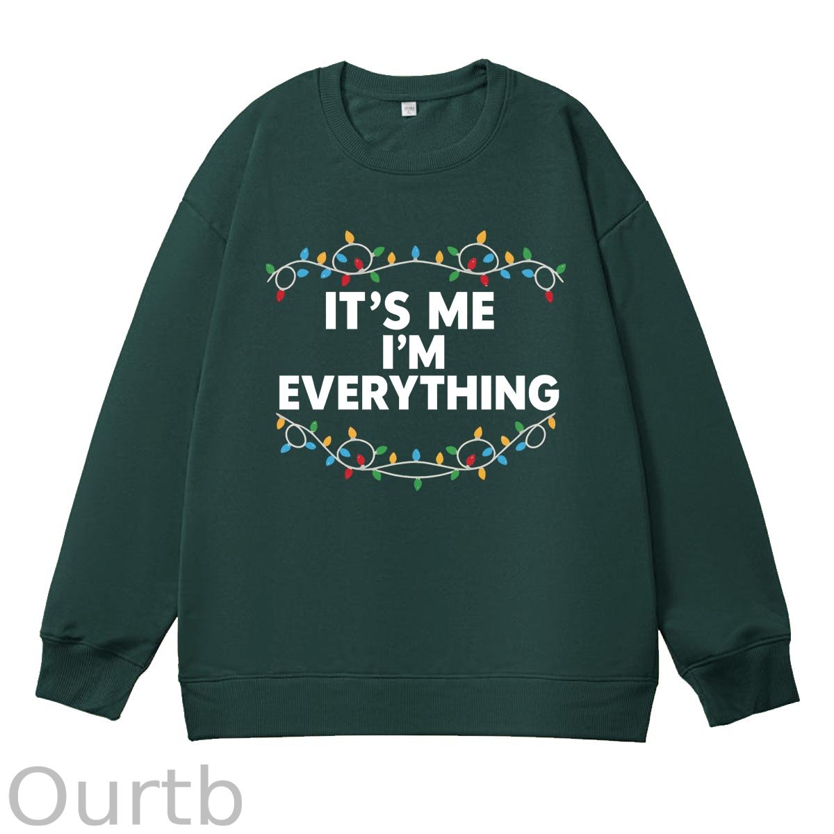 Christmas Couple  Pattern 100% 300g CottonCrew Neck Sweatshirt