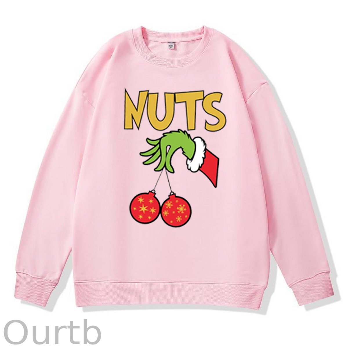 Christmas Couple Funny  Pattern 100% 300g CottonCrew Neck Sweatshirt
