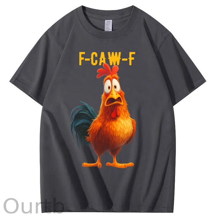 F-Caw-F Funny Chicken  Pattern100% Cotton T-Shirt