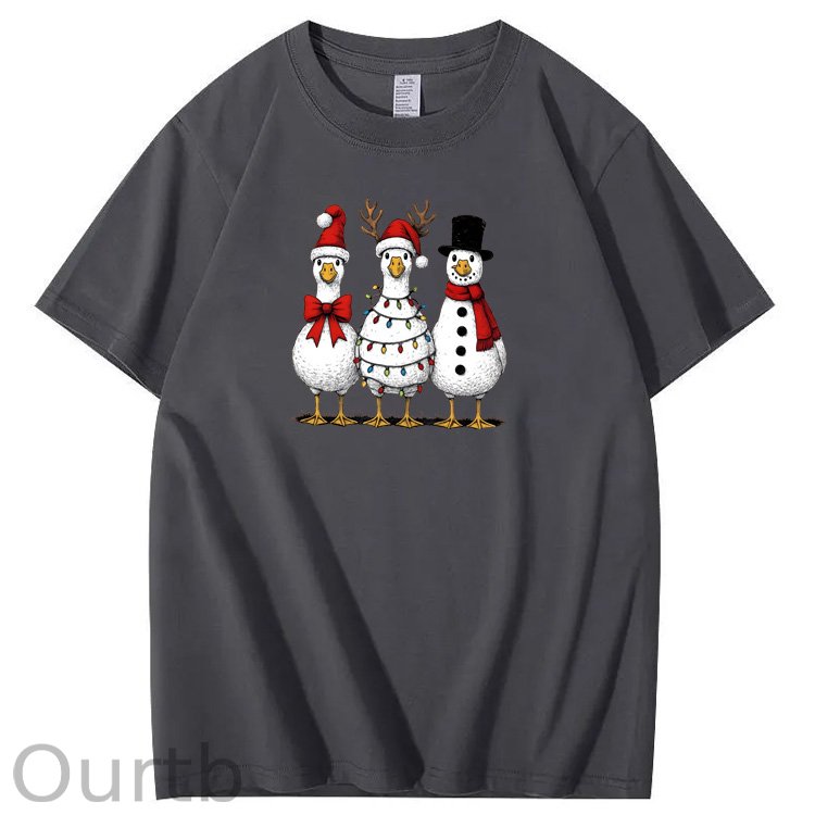 Christmas goose Pattern100% Cotton T-Shirt