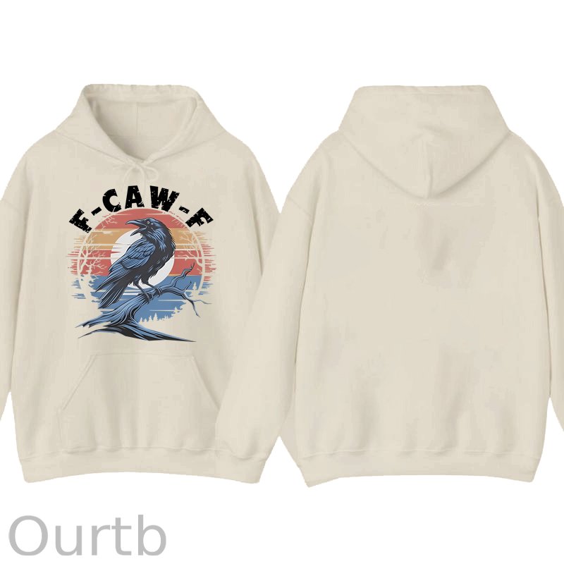 F-Caw-F Crow 100% Cotton Hooded Sweatshirt