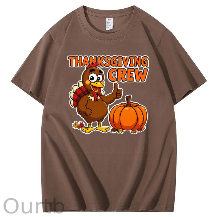 Thanksgiving Crew  Pattern100% Cotton T-Shirt