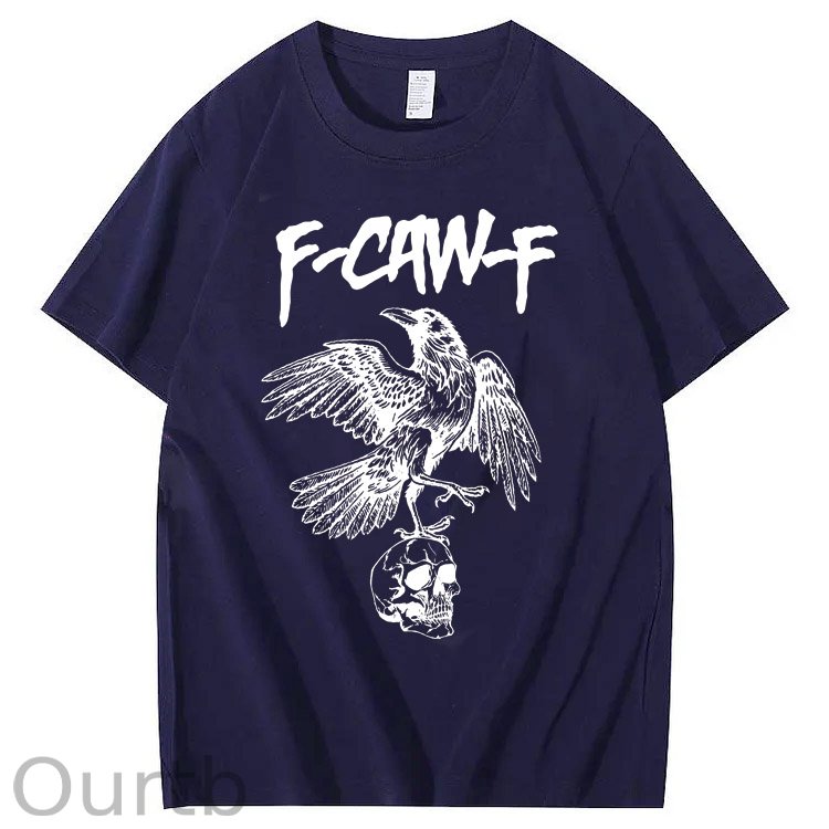 F-CAW-F Skull Pattern 100% Cotton T-Shirt