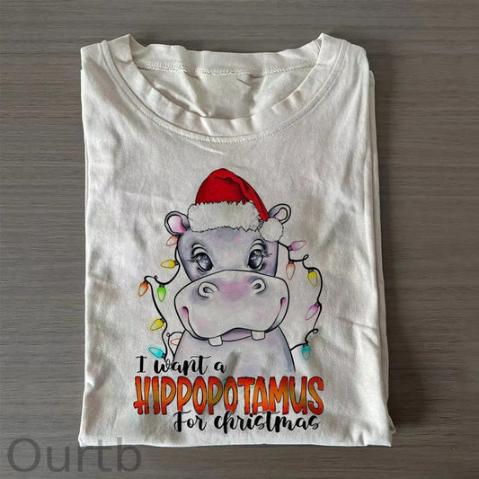 I Want A Hippopotamus For Christmas T-shirt