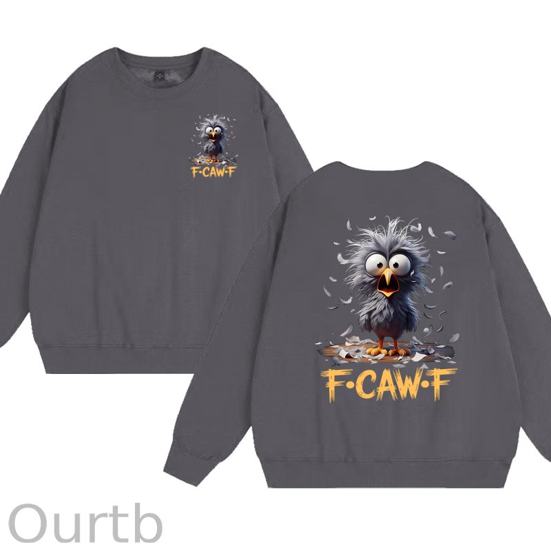 Funny F-Caw-F Chicken 100% Cotton Fleece Sweatshirt