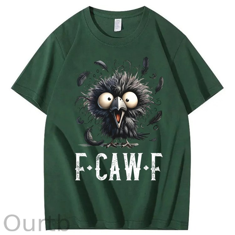 F-Caw-F Crow Raven 100% Cotton T-Shirt