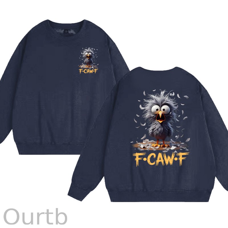 Funny F-Caw-F Chicken 100% Cotton Fleece Sweatshirt