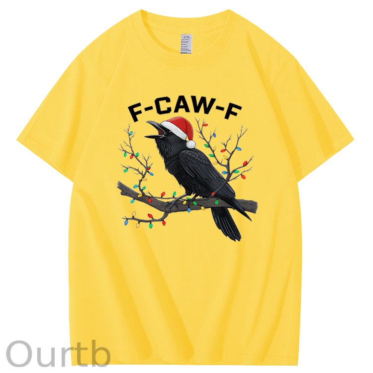 Christmas F-Caw-F Pattern100% Cotton T-Shirt