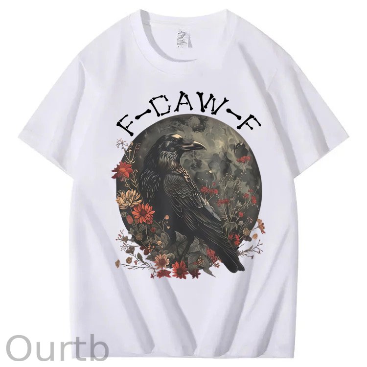 F-Caw-F Crow Raven 100% Cotton T-Shirt