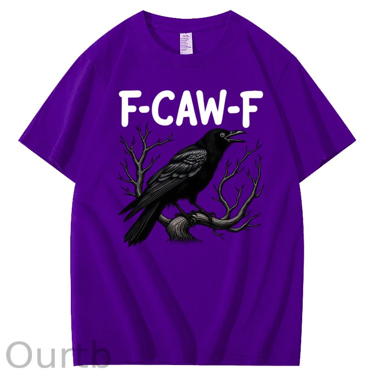 F-Caw-F Crow Raven 100% Cotton T-Shirt